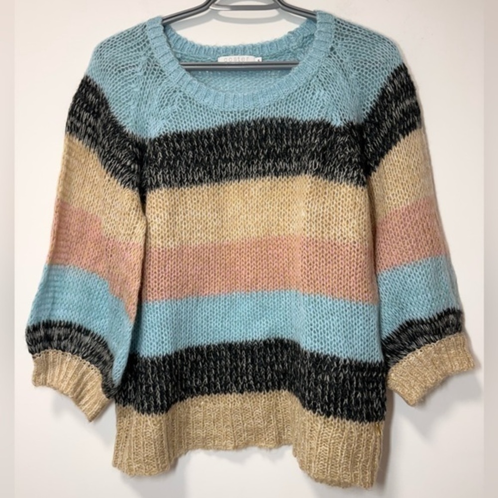 Coster Copenhagen Cozy Striped Knit Sweater Wool Alpaca size S